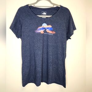 The North Face Womens Navy Blue Never Stop Exploring Slim Fit Top Size XL